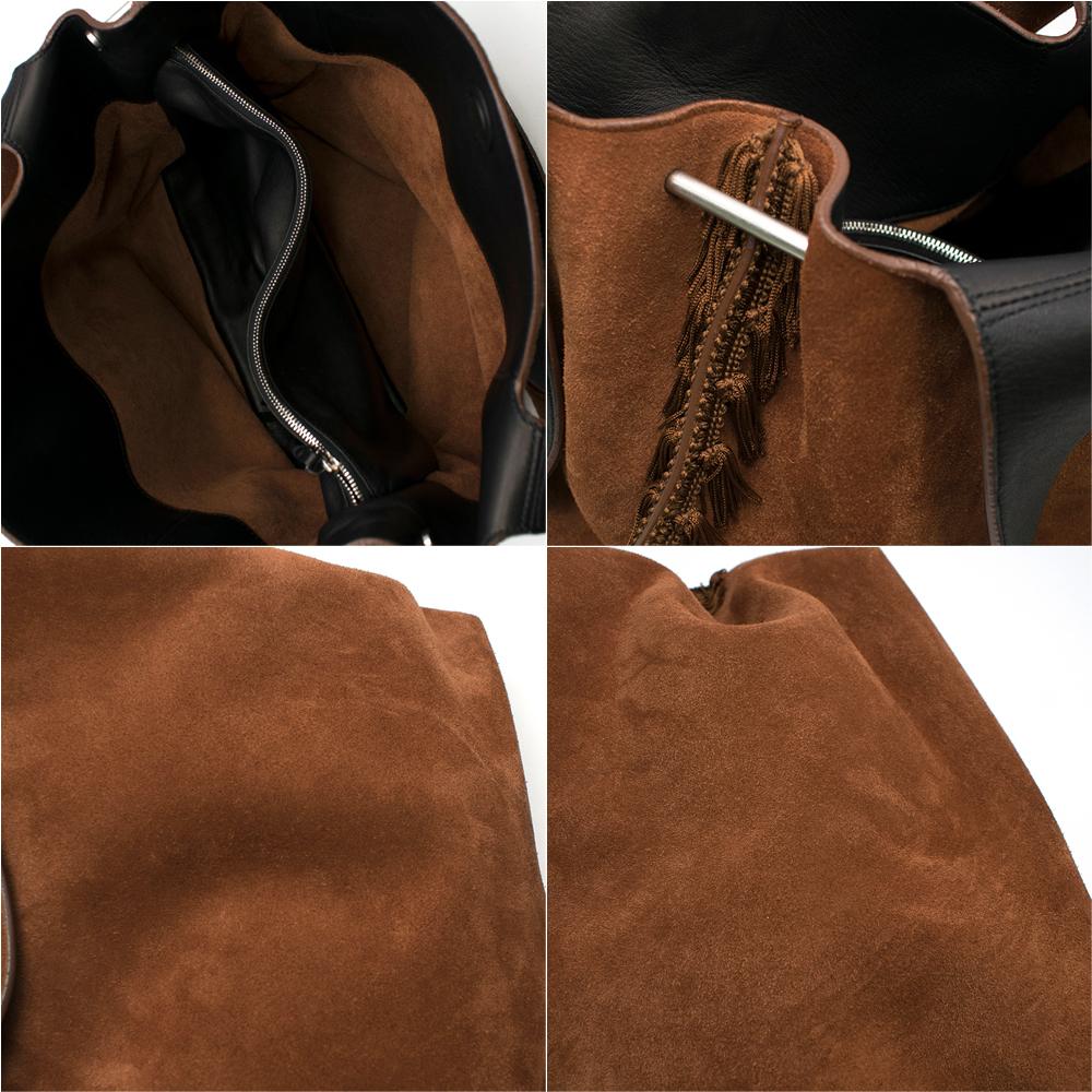 Women's The Row Suede Duplex Fringe Hobo Tote