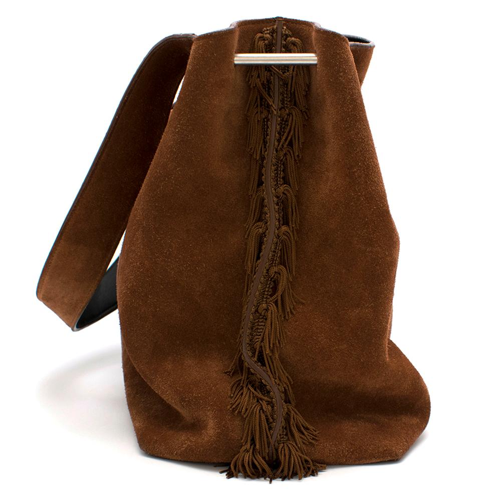The Row Suede Duplex Fringe Hobo Tote 1