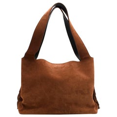 The Row Suede Duplex Fringe Hobo Tote