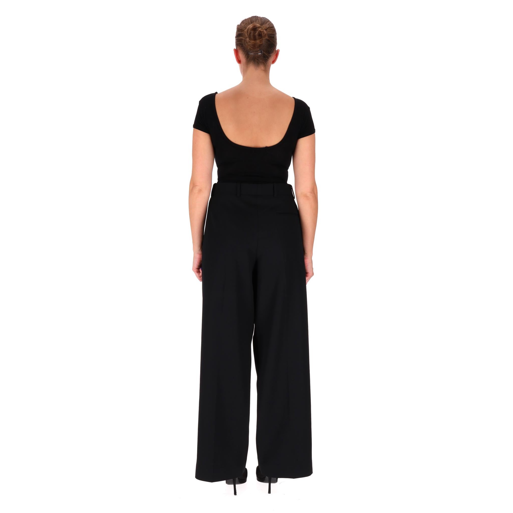 The Row - Pantalon à jambes larges en laine taillée Excellent état - En vente à London, GB