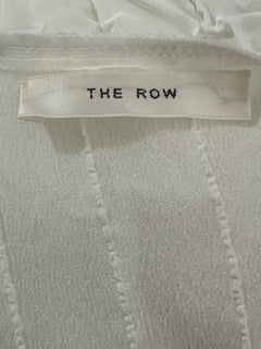 The Row Tamy Cloqué Dress Bianco sporco taglia XS Euro Chic Croquette 2 vie con zip