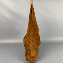 THE ROW Tan Suede Bindle Three Shoulder Bag