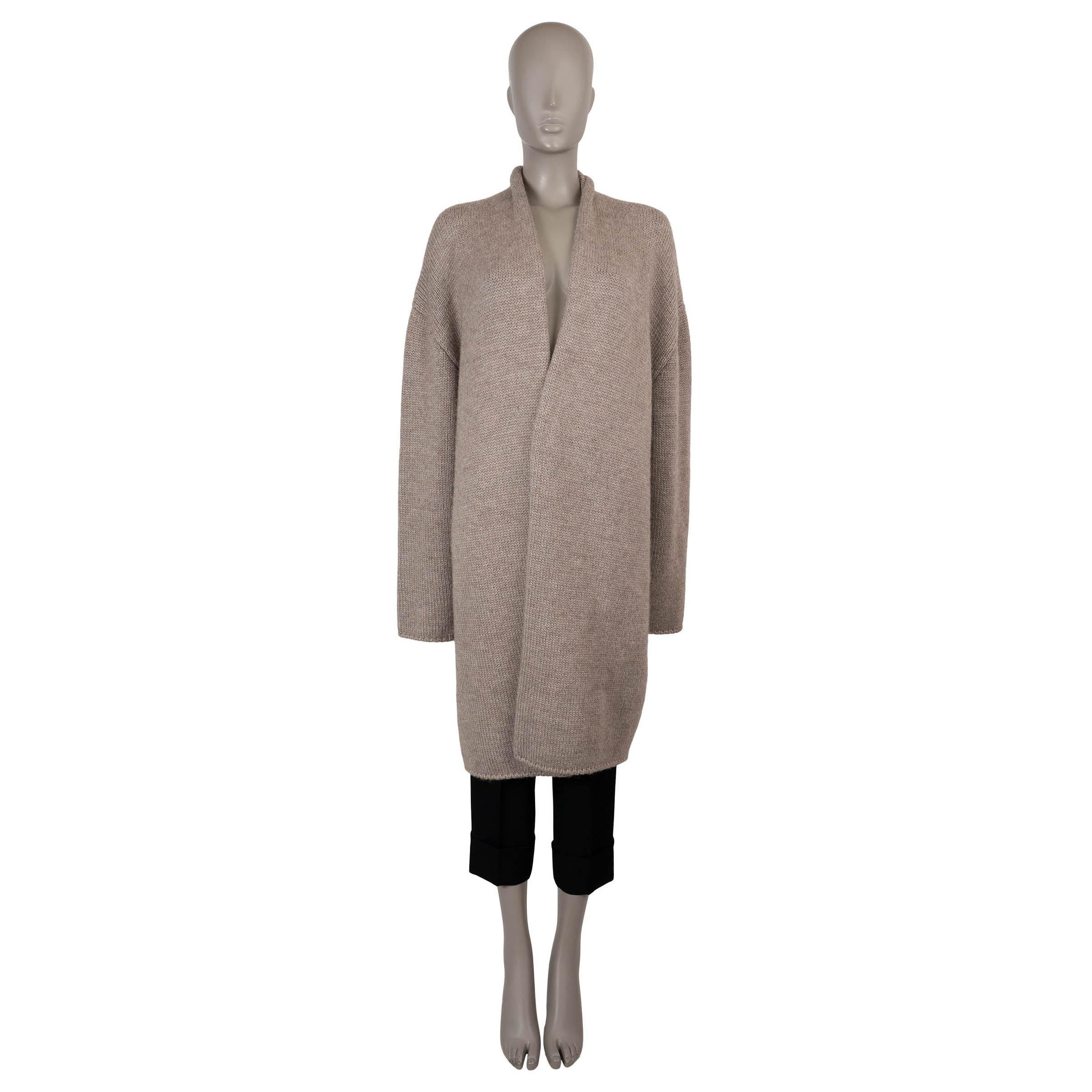 THE ROW taupe alpaca 2023 ERNESTO KNIT Coat Jacket L In condizioni ottime in vendita a Zürich, CH