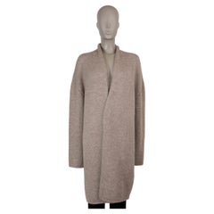 THE ROW taupe alpaca 2023 ERNESTO KNIT Coat Jacket L