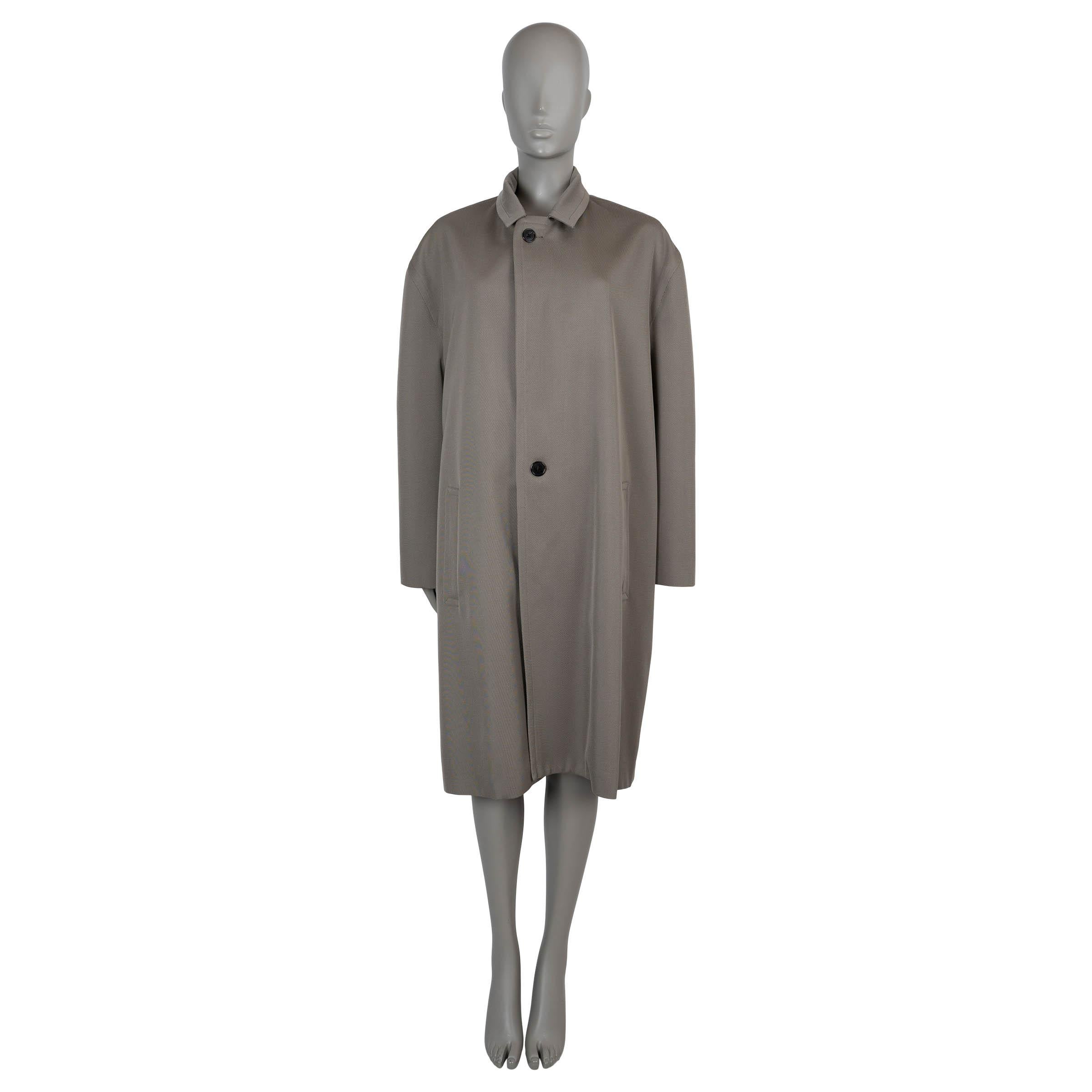 THE ROW laine taupe 2023 CLENCY Manteau surdimensionné TWILL Veste S Excellent état - En vente à Zürich, CH