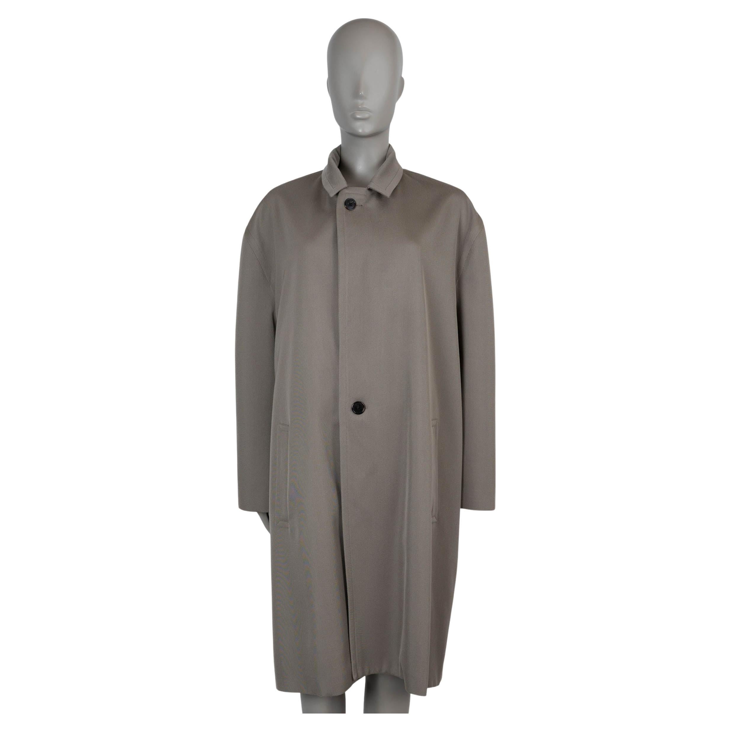 THE ROW laine taupe 2023 CLENCY Manteau surdimensionné TWILL Veste S