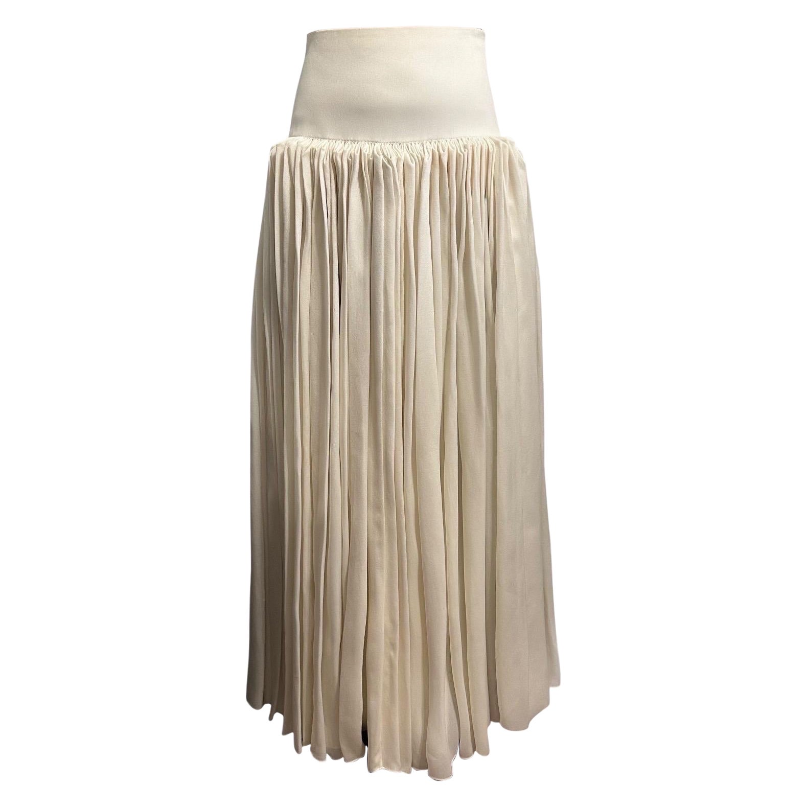 The Row Tina Skirt in Natural size US 2 FW18 Dramatic Accordion Style Pleating
