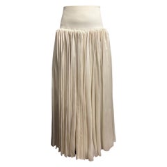 The Row Tina Skirt in Natural size US 2 FW18 Dramatic Accordion Style Pleating