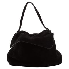 The Row Top Handle 14 Bag Suede Medium