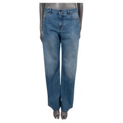 THE ROW washed blue cotton denim EGLITTA WIDE LEG Pants 6 S