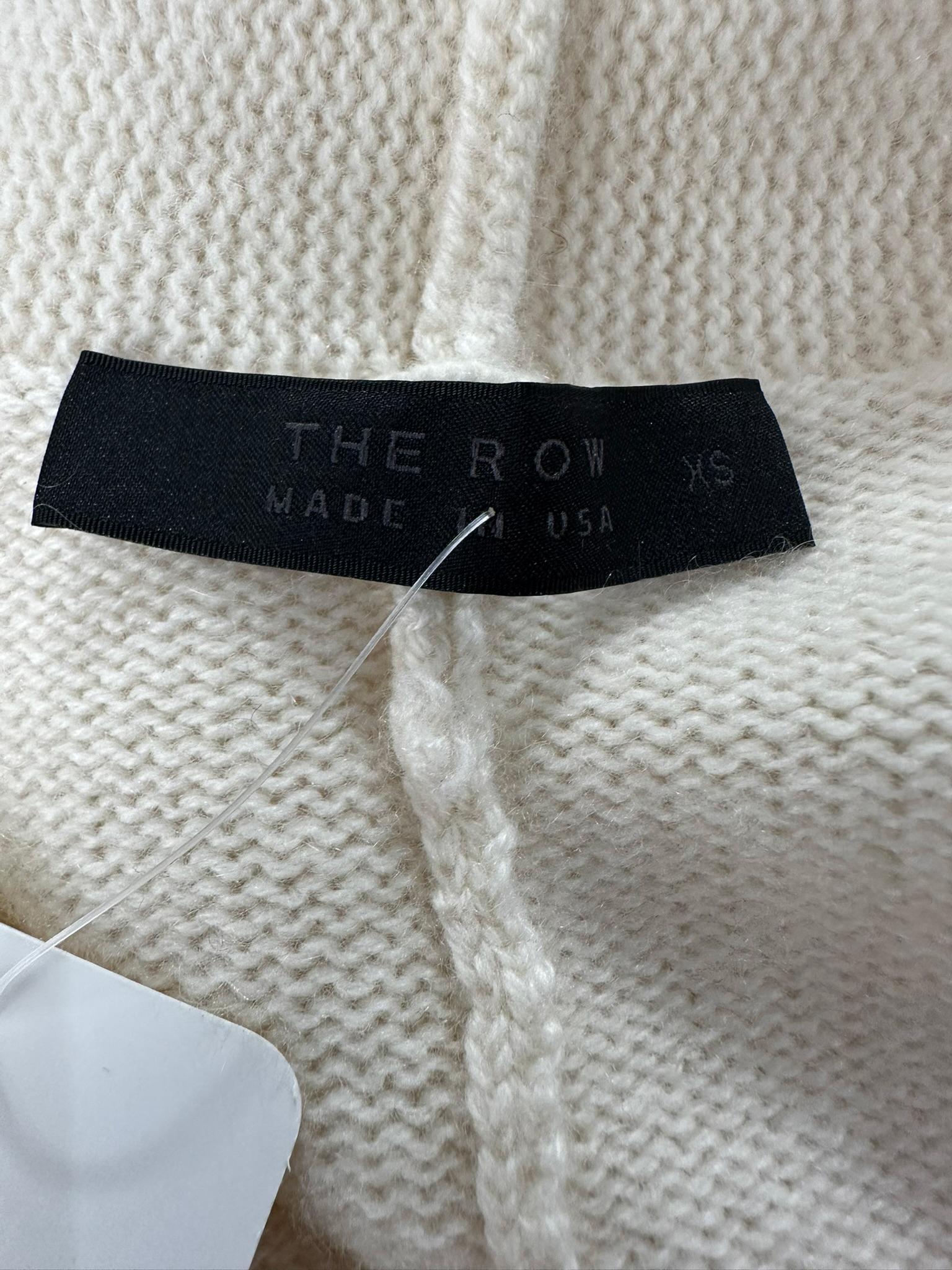 The Row White Cashmere Shawl Collar Belted Wrap Sweater For Sale 10