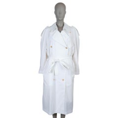 THE ROW weiß Baumwolle 2024 DENVER WASHED POPLIN TRENCH Mantel Jacke S