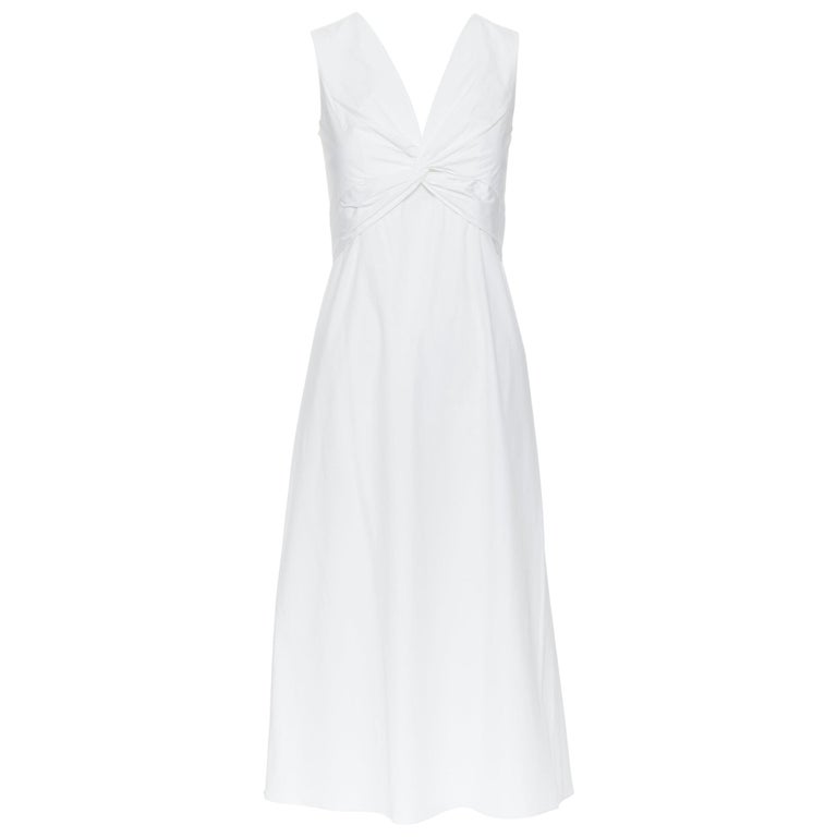 the row white gown