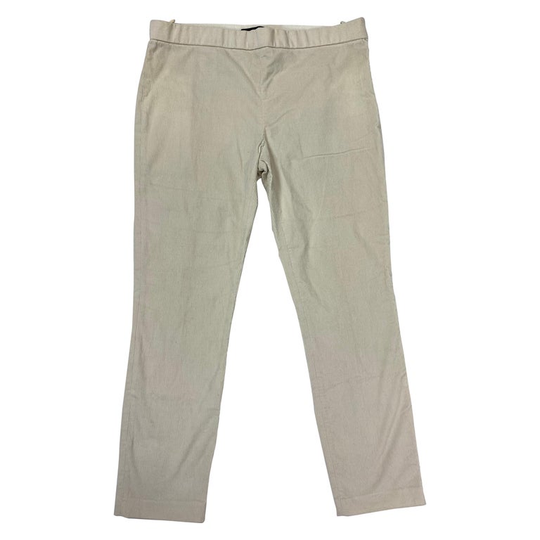 The Row White Cotton Capri Pants, Size 6 For Sale at 1stDibs