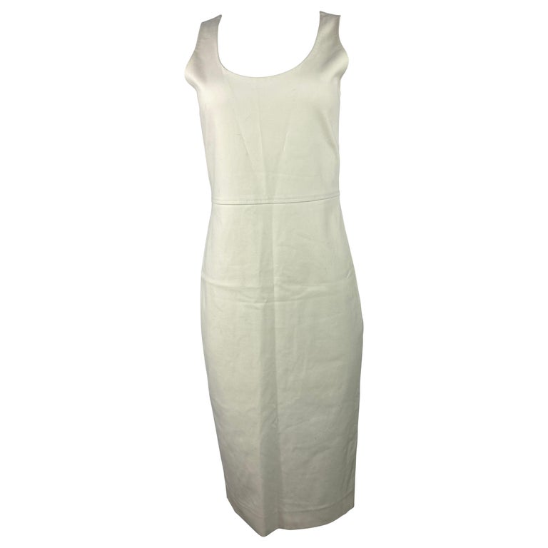 The Row White Cotton Dress, Size 8 For Sale at 1stDibs