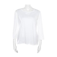 The Row White Cotton Jersey Bell Sleeve T-Shirt M