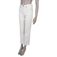 THE ROW white cotton LESLEY STRAIGHT Jeans Pants 2 XS