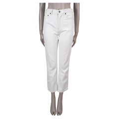THE ROW white cotton LESLEY STRAIGHT Jeans Pants 2 XS