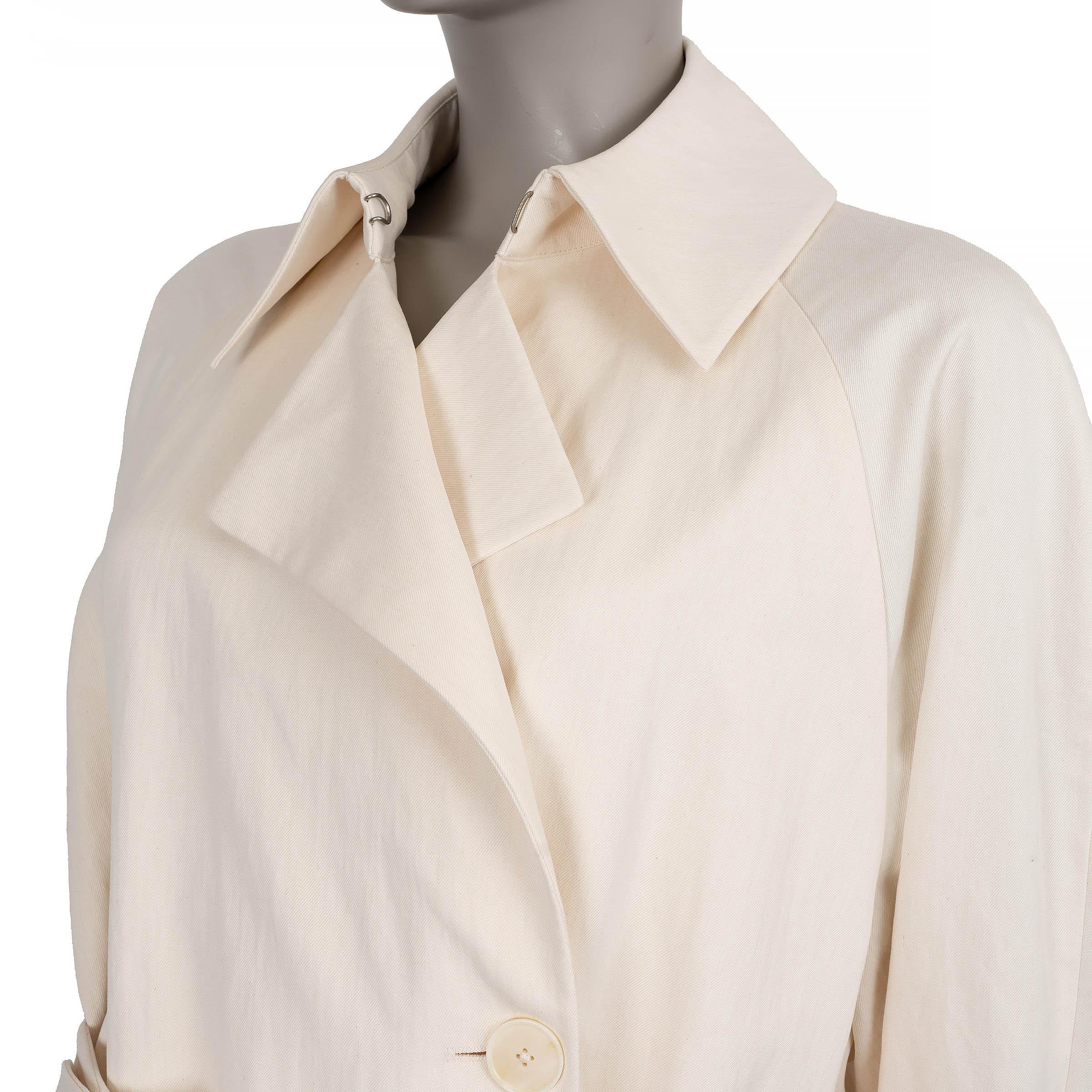Donna THE ROW - Giacca in cotone e lino 2021 OSWIN TRENCH bianca XS in vendita