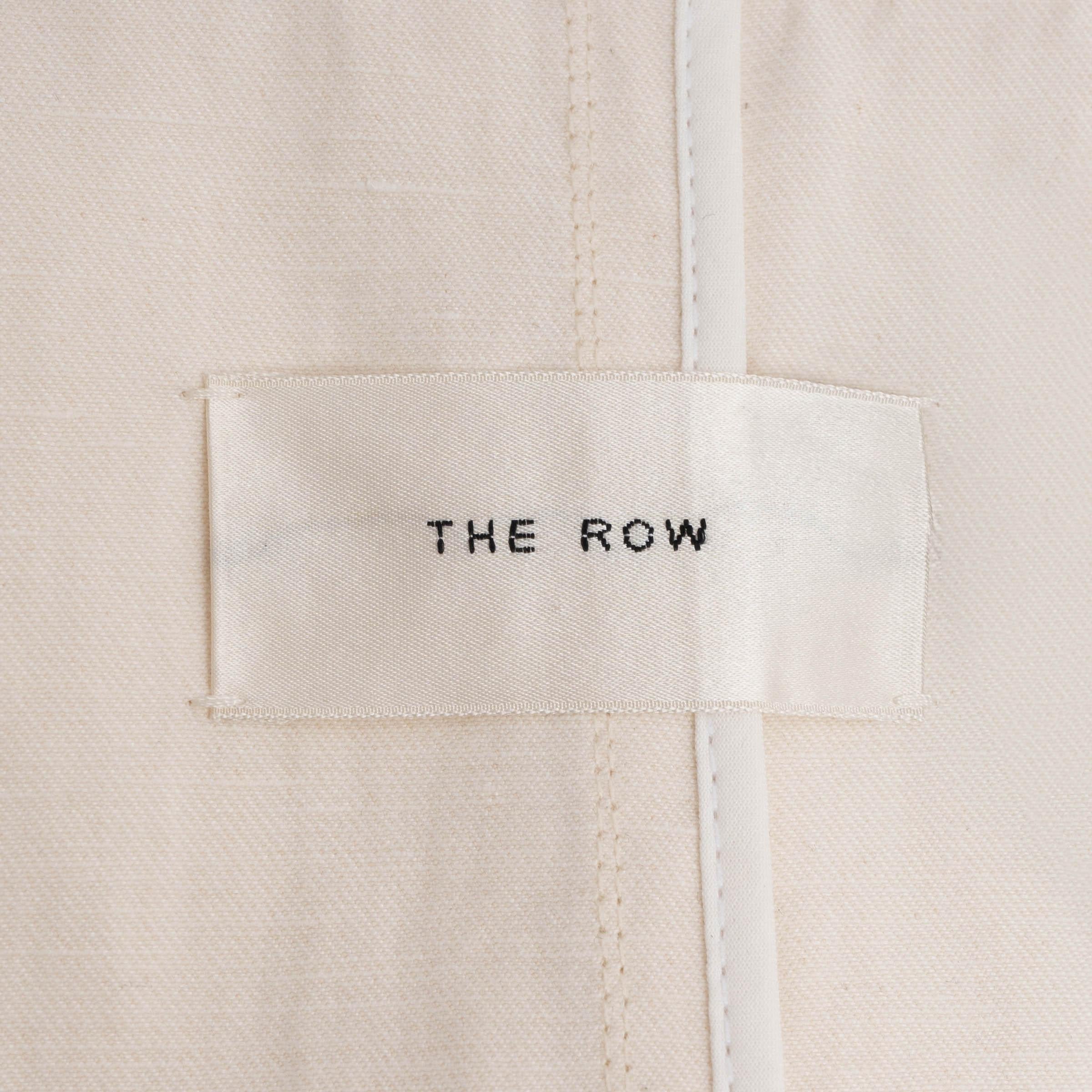 THE ROW - Giacca in cotone e lino 2021 OSWIN TRENCH bianca XS in vendita 1