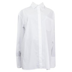 THE ROW white cotton OVERSIZED Button-Up Blouse Shirt 42 M