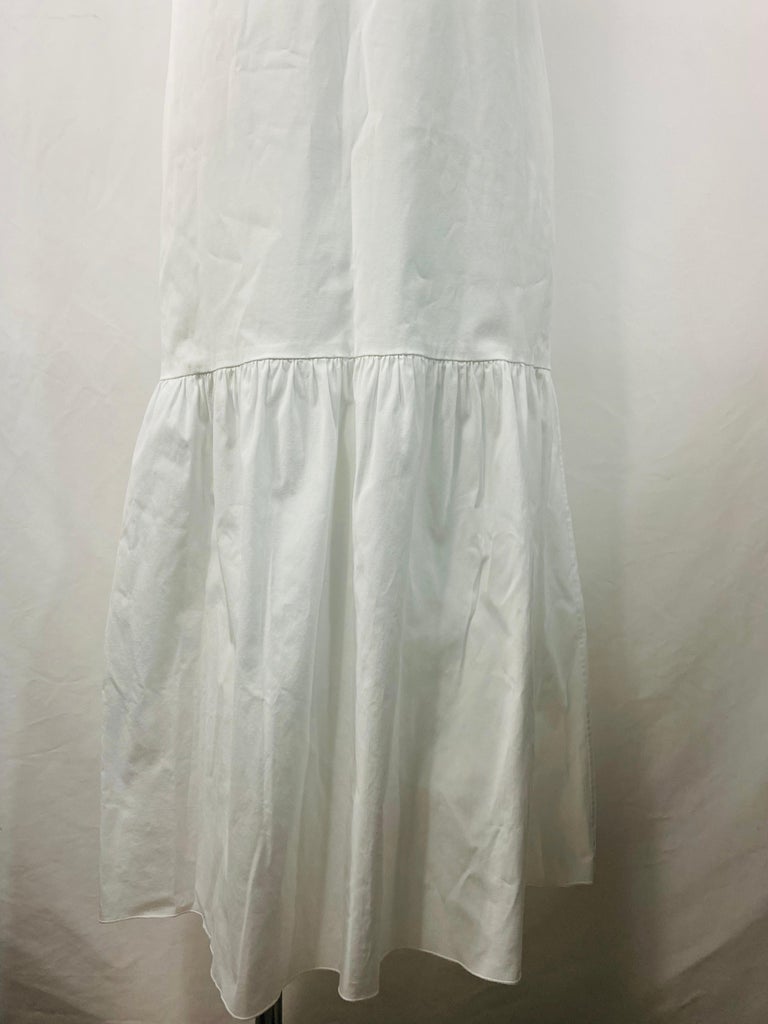 The Row White Cotton Slip Maxi Dress Size Small For Sale at 1stDibs