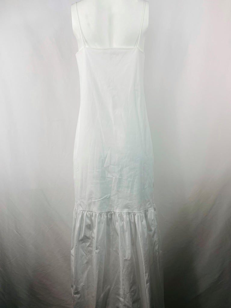 The Row White Cotton Slip Maxi Dress Size Small For Sale at 1stDibs