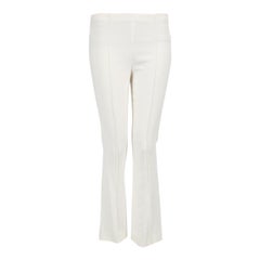 The Row White Pantaloni slim fit a vita media taglia S.