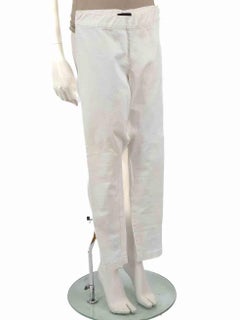 The Row White Slim Fit Zip Cuff Trousers Size XS