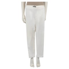 The Row White Slim Fit Zip Cuff Trousers Size XS