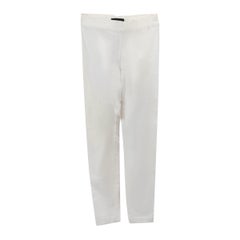 The Row White Slim Fit Zip Cuff Trousers Size XS