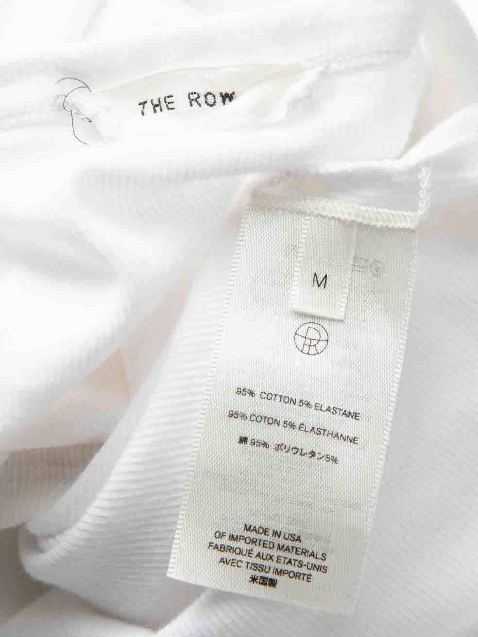 The Row T-shirt blanc Wesler en jersey, taille M Pour femmes en vente