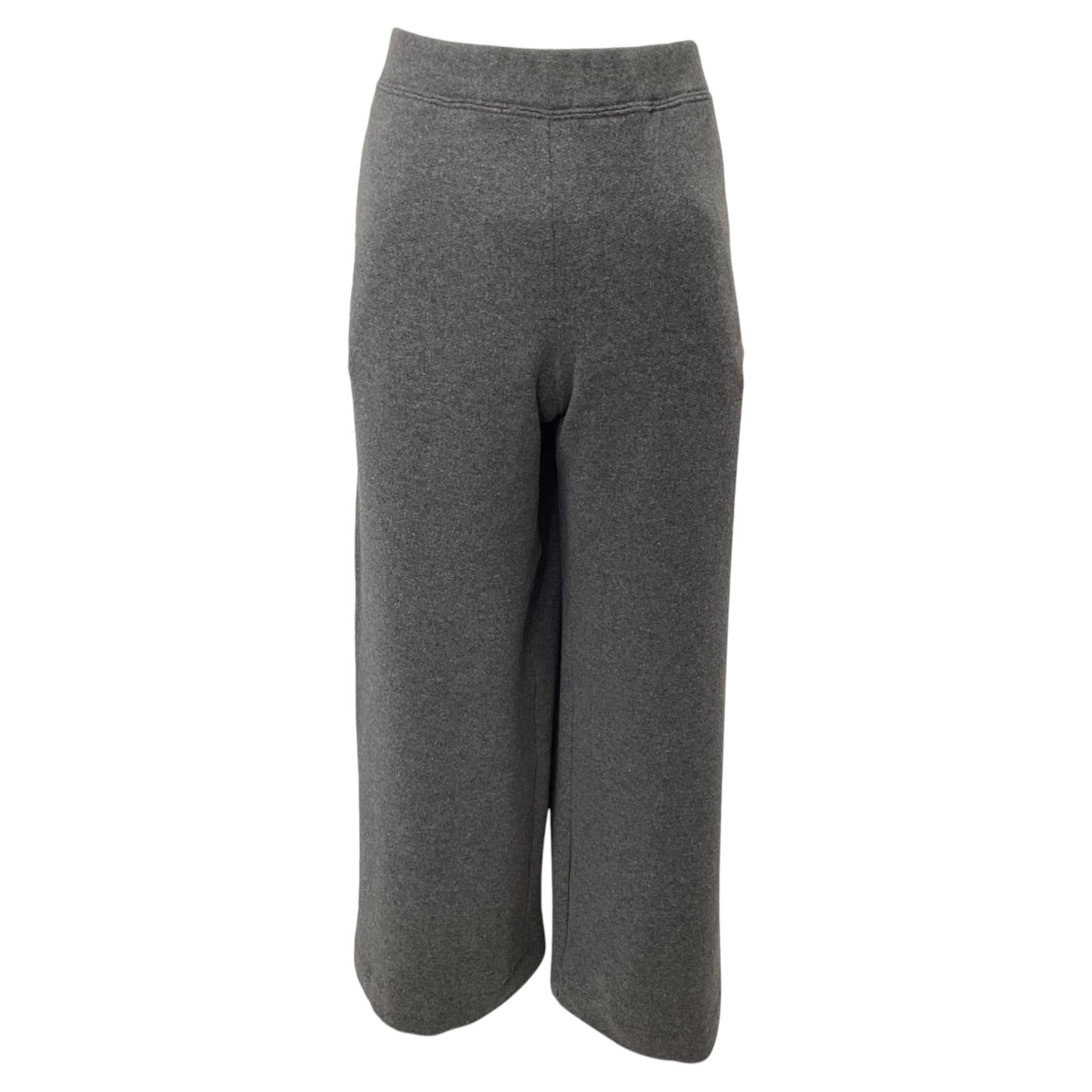 The Row Wide-Leg Trousers in Grey Wool For Sale