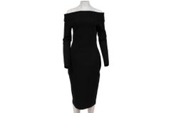 The Row Women Nania Off The Shoulder Stretch Scuba Dress Size Large Black