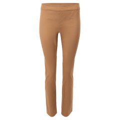 Used The Row Women's Brown Straight Leg Mid Rise Trousers