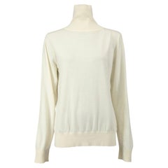 The Row Women's Ivory Caya Turtleneck in Merino Wool and Cashmere
