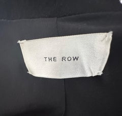 The Row Cappotto corto monopetto in lana nero taglia US 2 foderato in seta e con risvolto a tacche