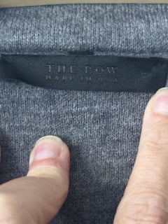 The Row Wool Trench Coat size S Gray Wrap Sash Tie Midi Rough Cut