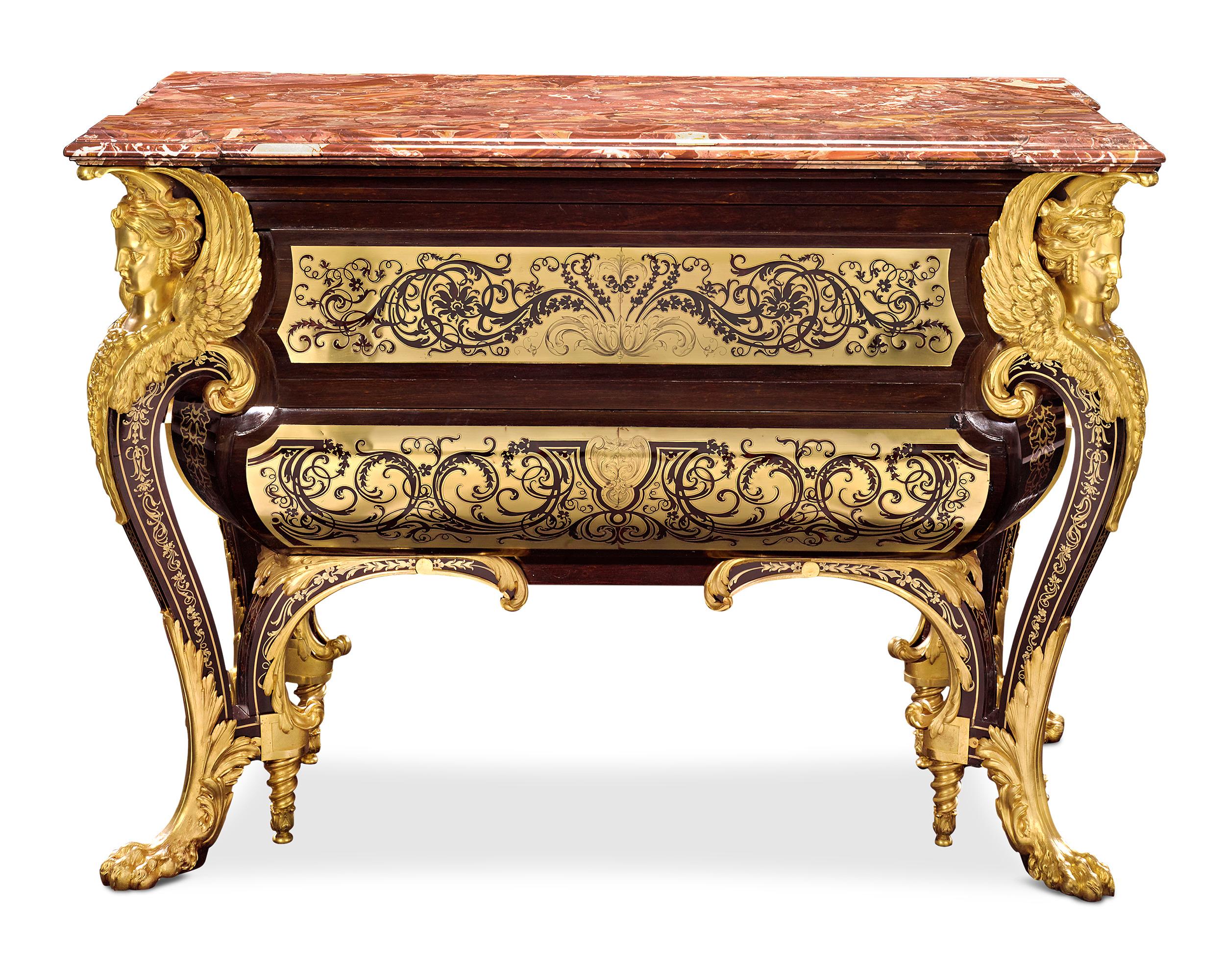 Royal Boulle Marquetry Commode by Blake In Excellent Condition In New Orleans, LA