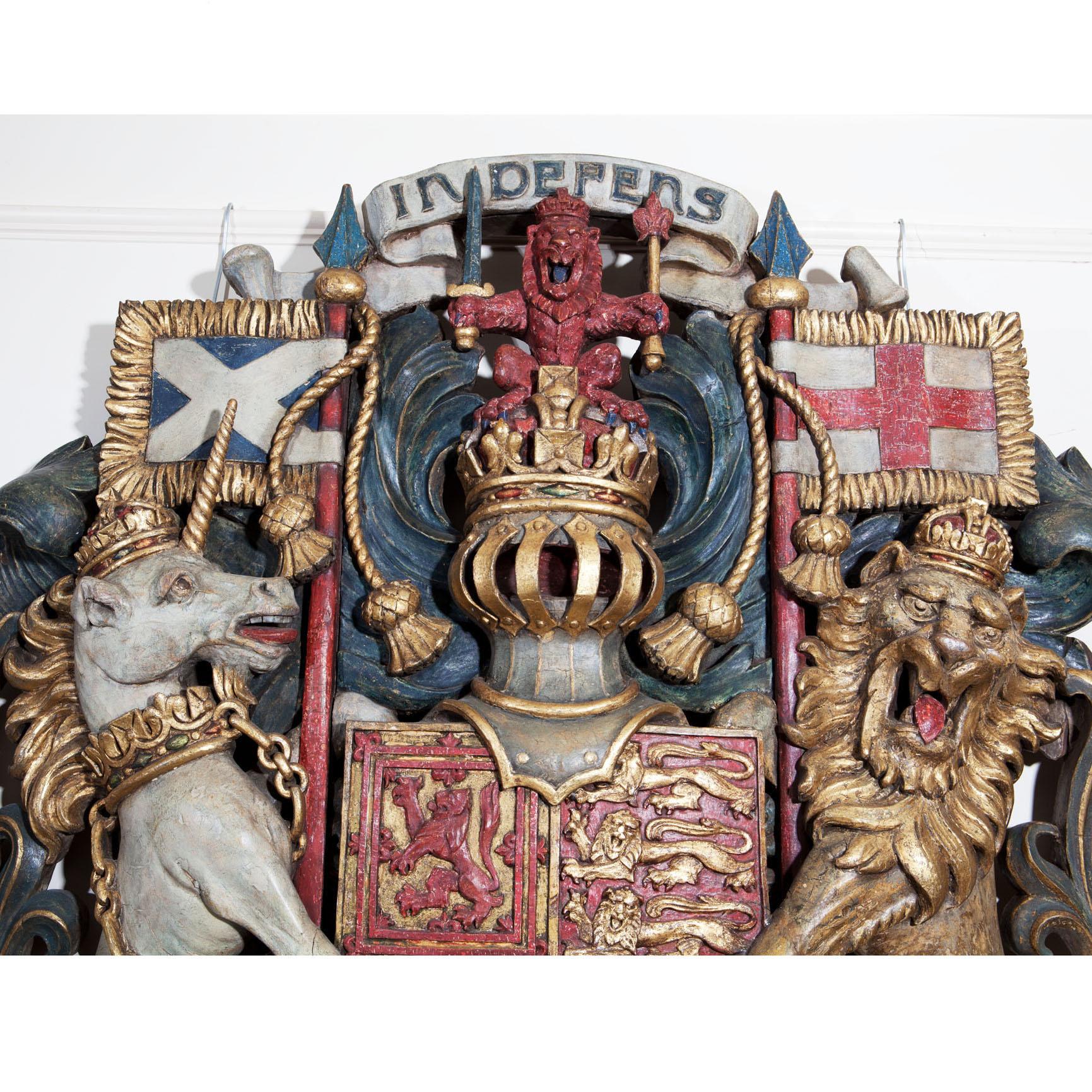 20th Century The Royal Coat of Arms of the United Kingdom, c. 1910 For Sale