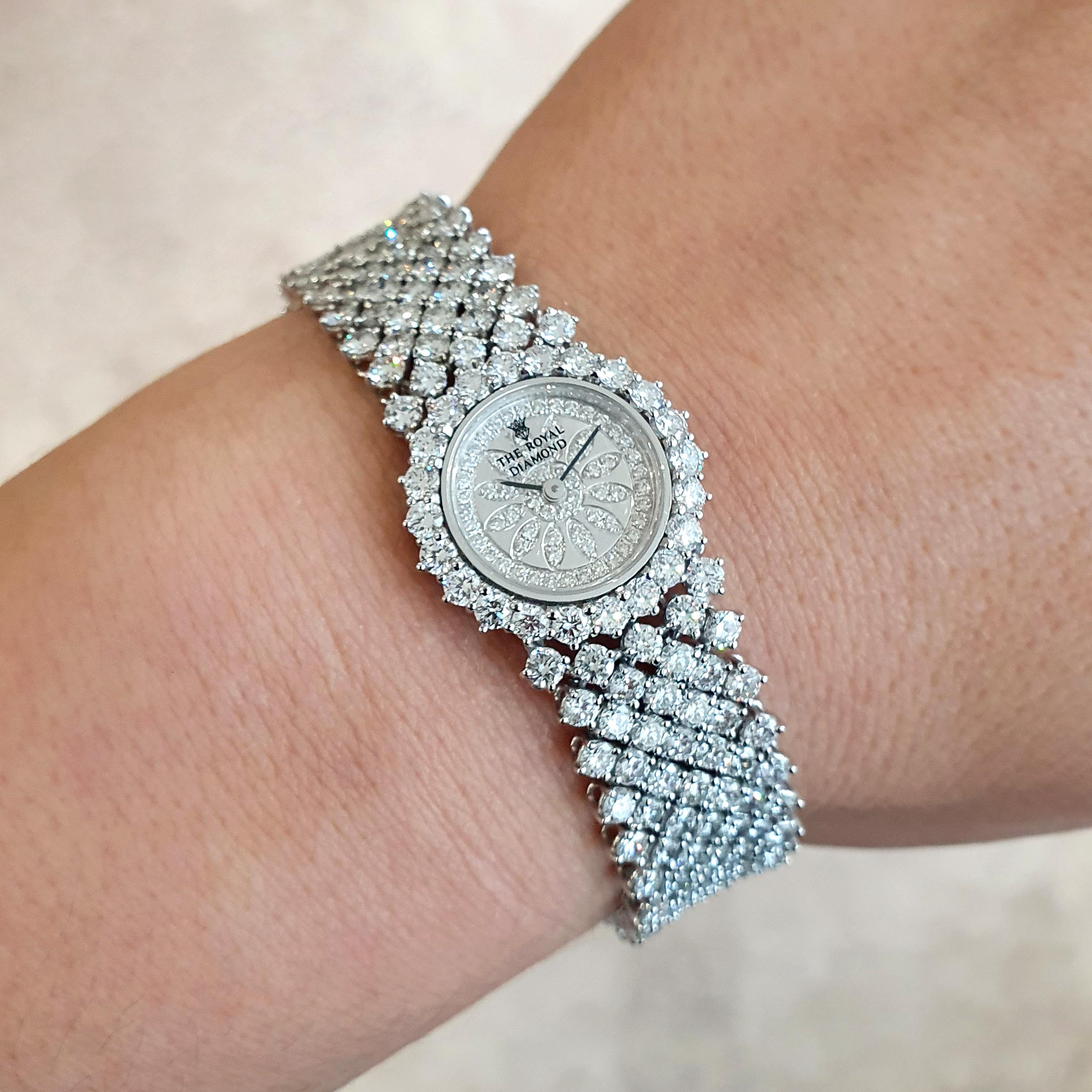 The Royal Diamond Swiss Diamond Wristwatch  For Sale 5
