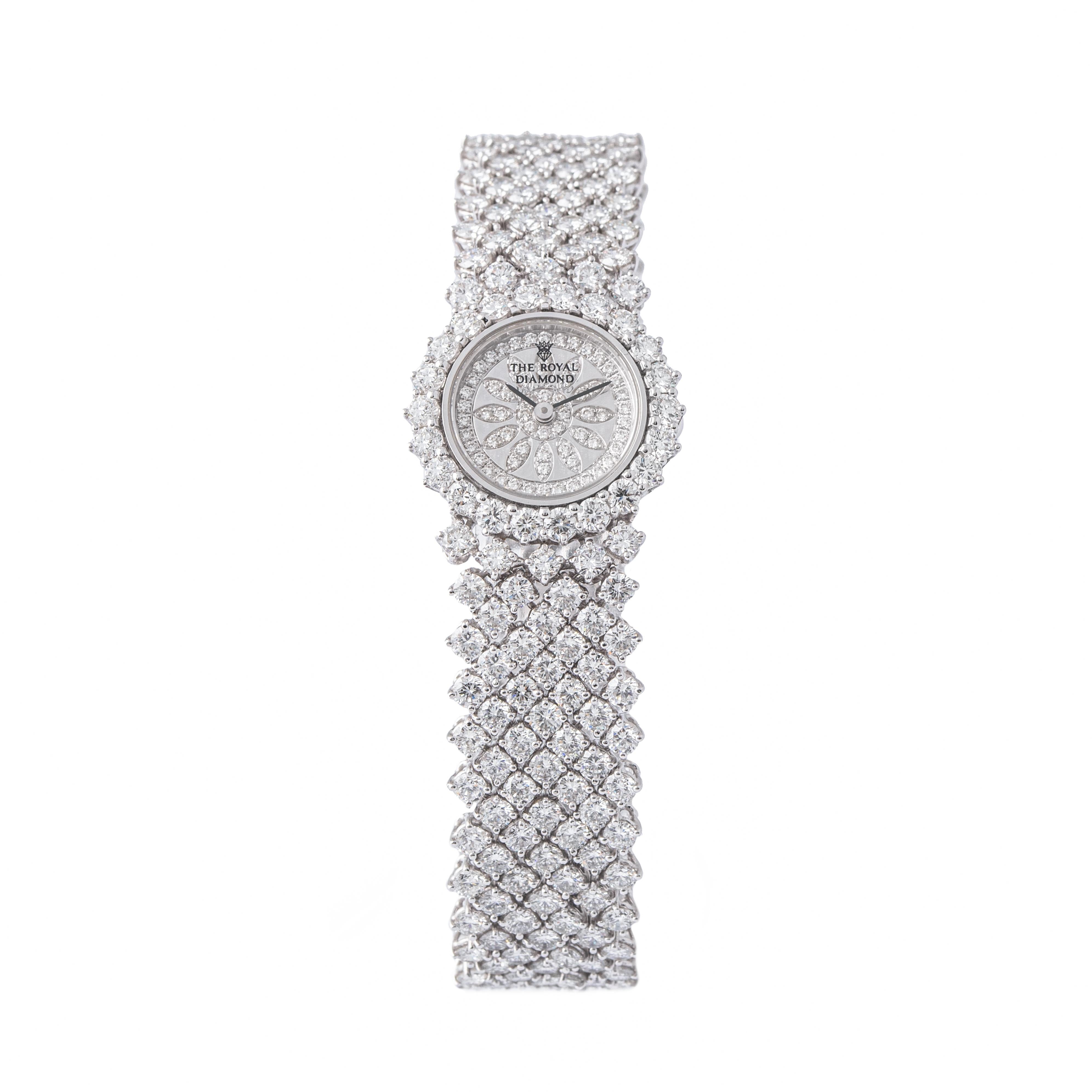 The Royal Diamond Swiss Diamond Wristwatch  For Sale 3