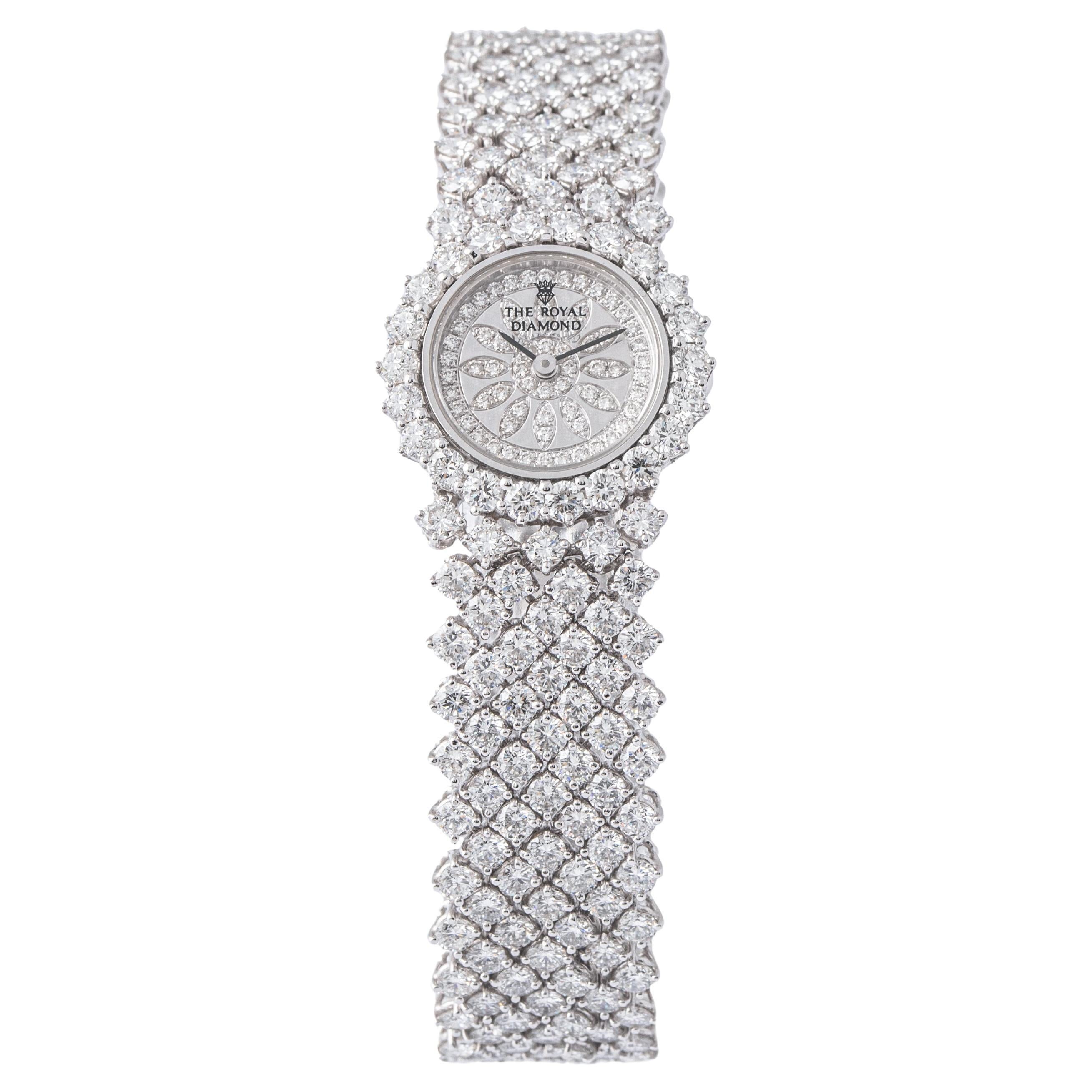 The Royal Diamond Swiss Diamond Wristwatch  For Sale