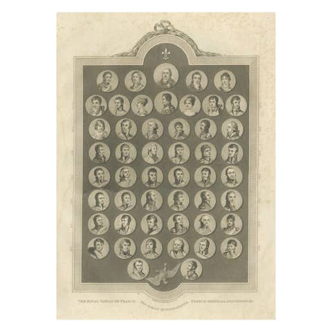 The Royal Family of France, The Bonaparte Family, and French Generals, 1815