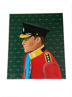 The Royal Highnesses Prince and Princess of Wales portraits by British artist Su