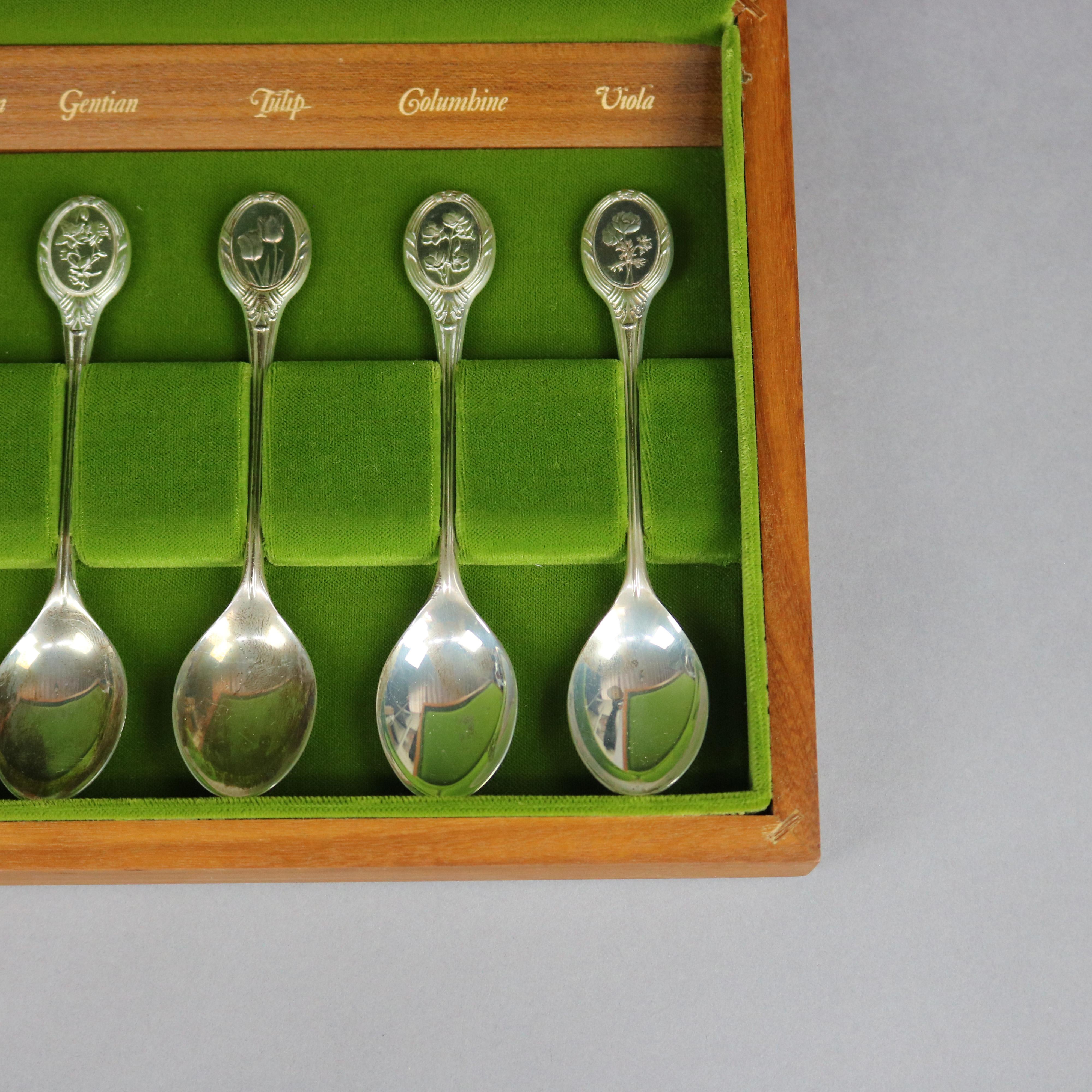 The Royal Horticultural Society Collection of English Flowers Sterling Spoons 2