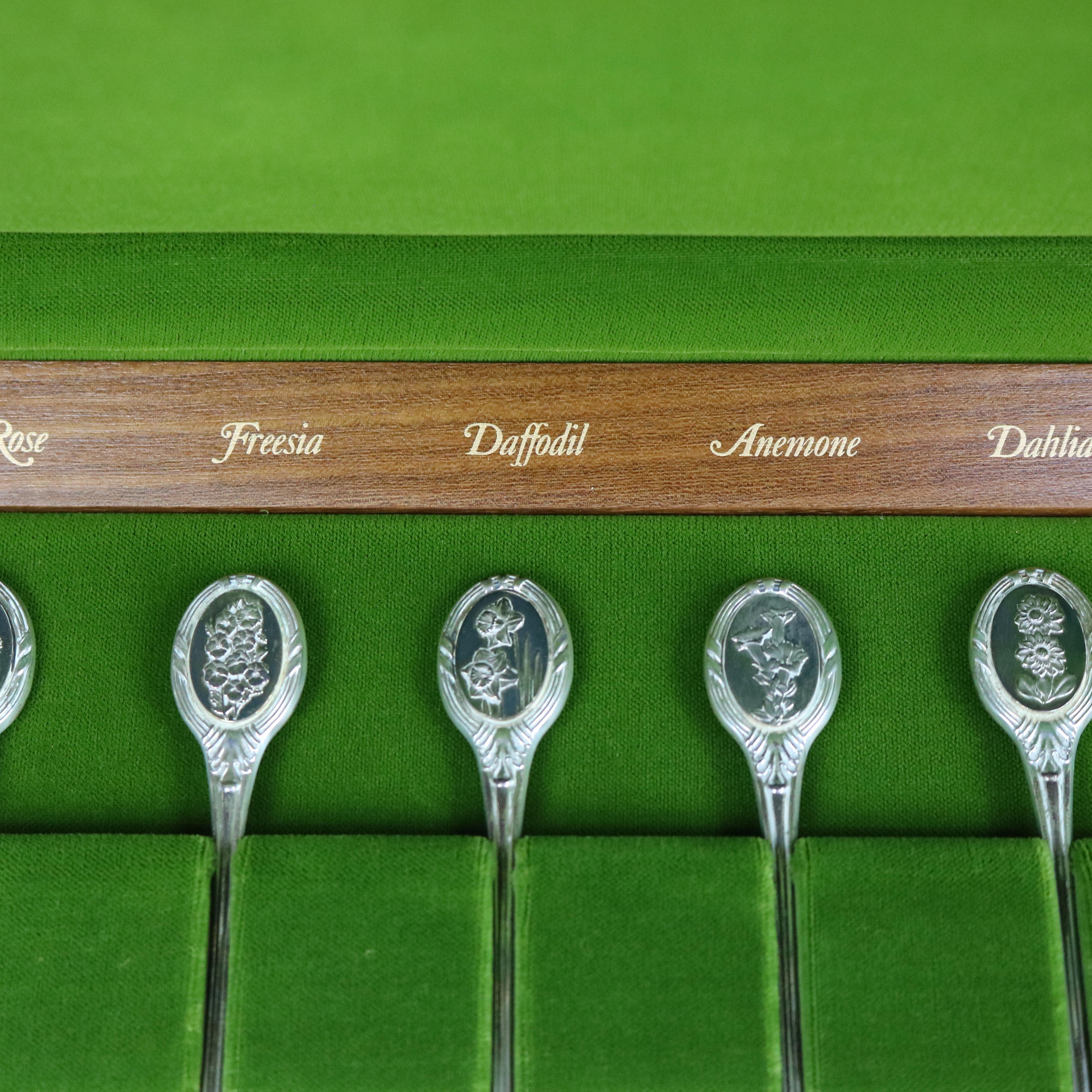 The Royal Horticultural Society Collection of English Flowers Sterling Spoons 3