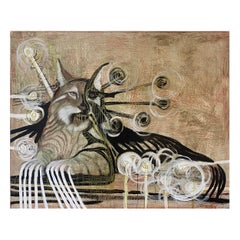 Der königliche Luchs, André Ferrand  Öl auf Leinwand 1999