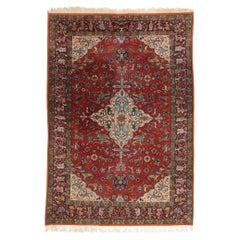 The Royal Pursuit: Rare Signed Vintage Javan Persian Tabriz of Courtly Elegance