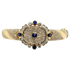 Bracelet jonc Royal saphir et diamants
